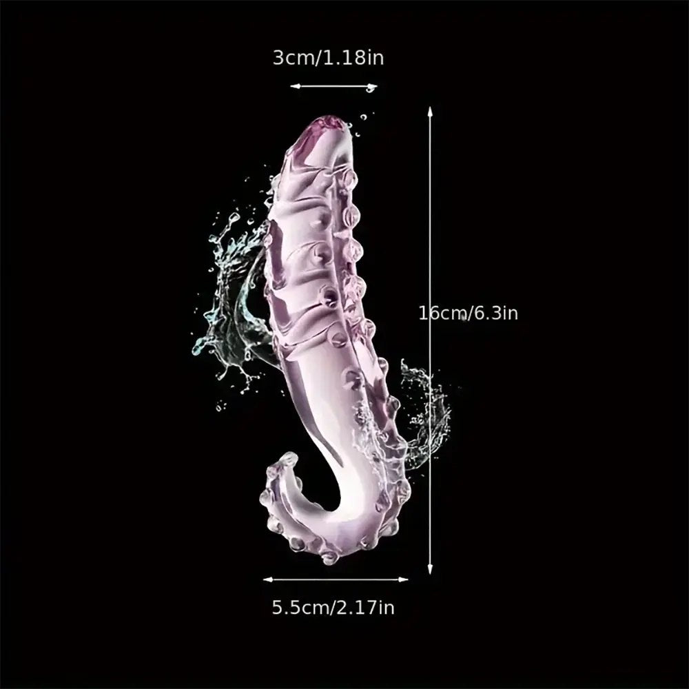 Pink glass tentacle dildo, photo 5