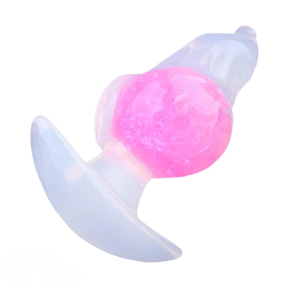 Glitter ball silicone anal plug, photo 12