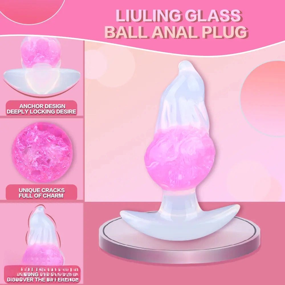 Glitter ball silicone anal plug, photo 5