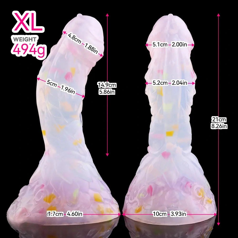 Pearlescent glitter fantasy dildo, photo 10