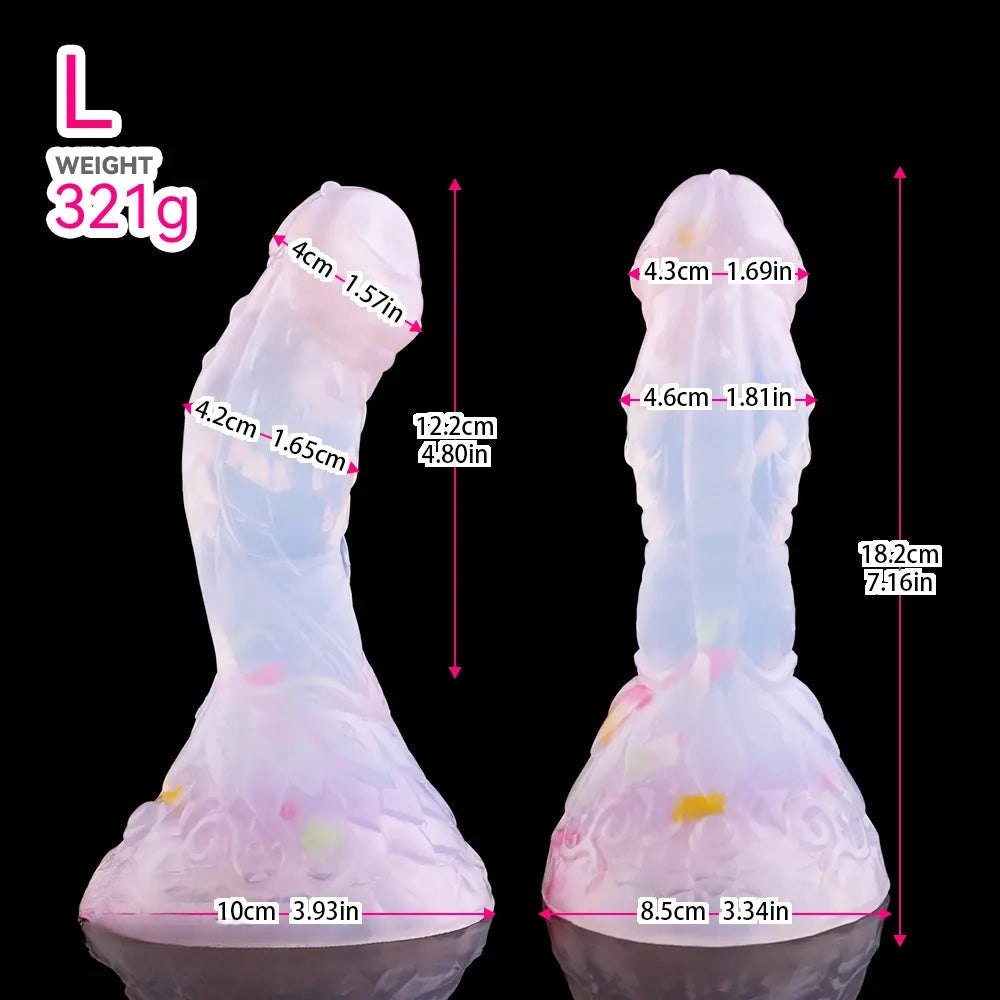 Pearlescent glitter fantasy dildo, photo 12