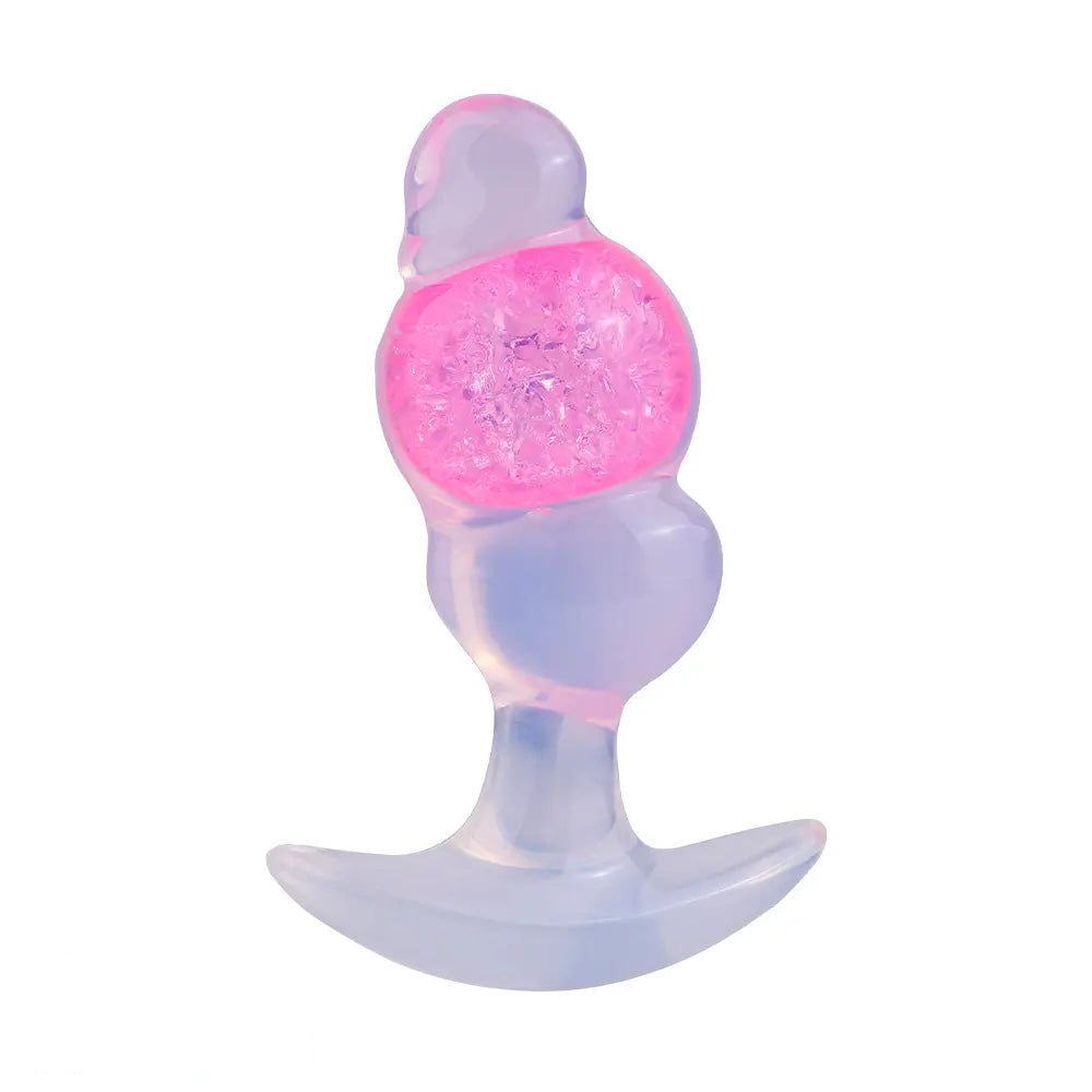 Glitter silicone butt plug, photo 1