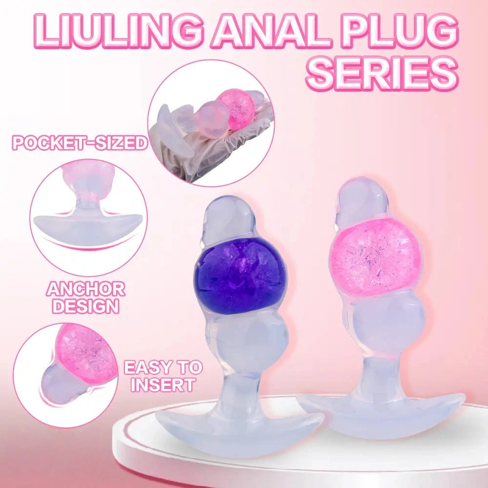 Glitter silicone butt plug, photo 4
