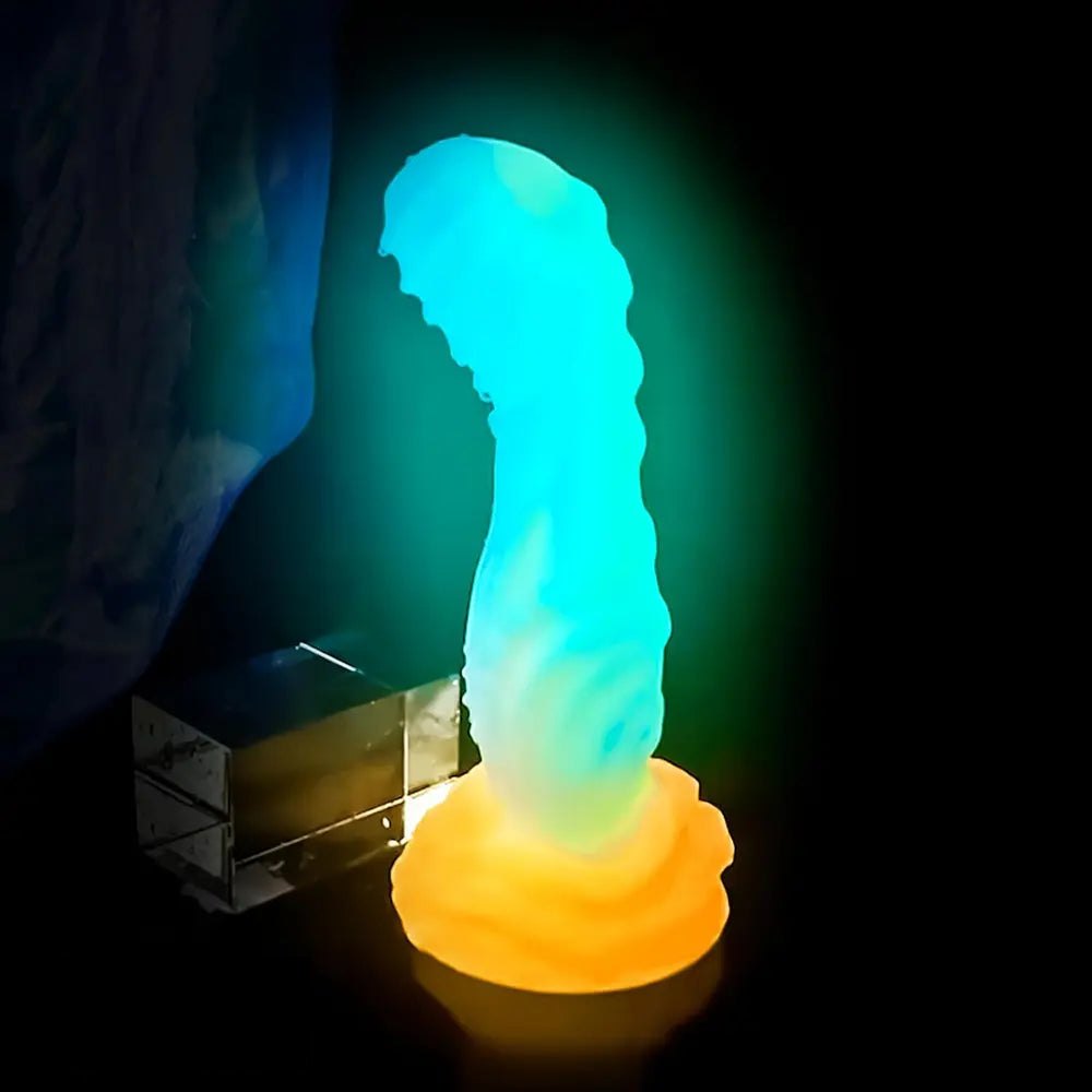 Swirled glitter fantasy dildo, photo 4