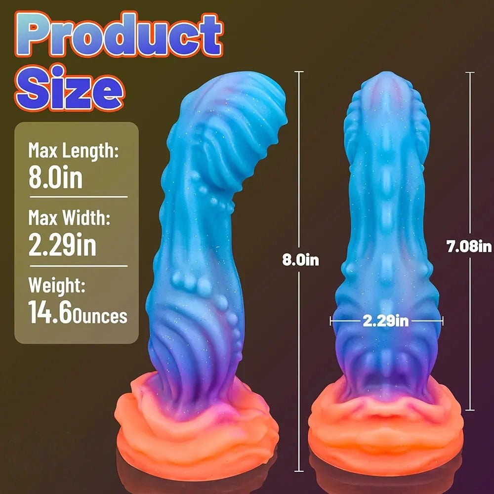 Swirled glitter fantasy dildo, photo 6