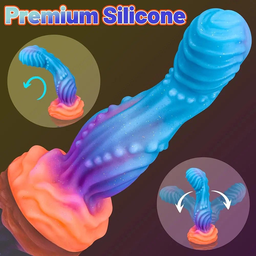 Swirled glitter fantasy dildo, photo 7