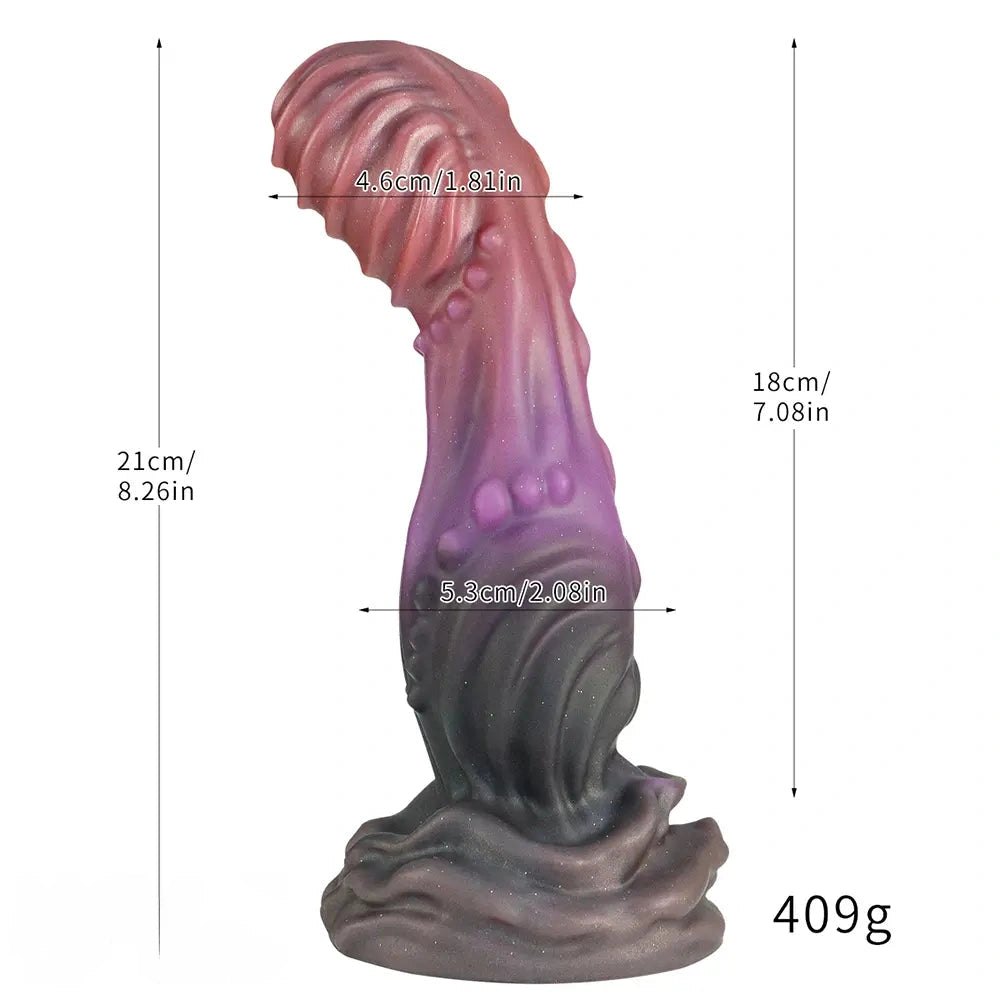 Swirled glitter fantasy dildo, photo 8