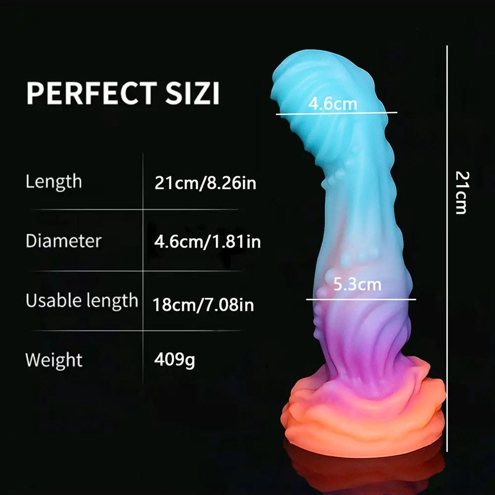 Swirled glitter fantasy dildo, photo 9