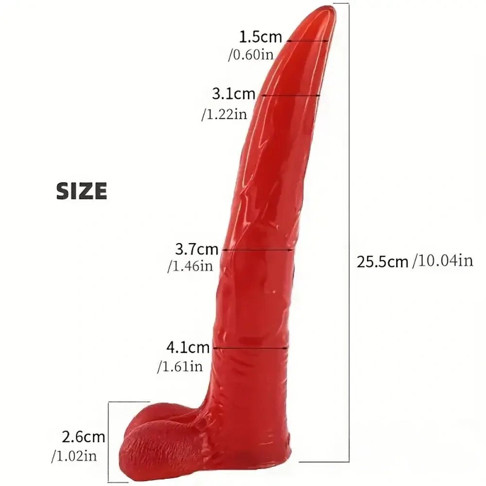 Glossy PVC realistic dildo with tapered head, photo 10