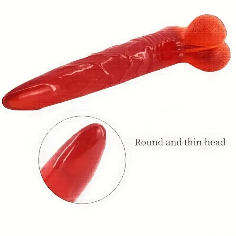 Glossy PVC realistic dildo with tapered head, photo 8