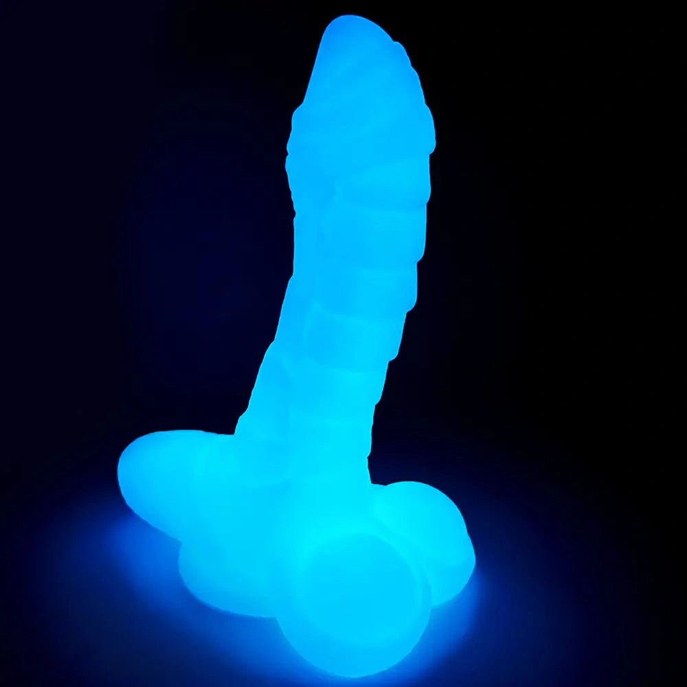 Dragon-style luminous fantasy dildo with scaled texture, photo 14