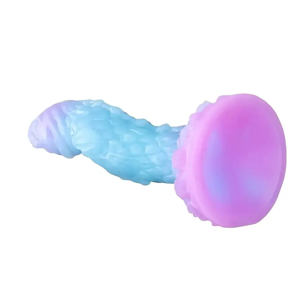 Glowing gradient silicone fantasy dildo, photo 5