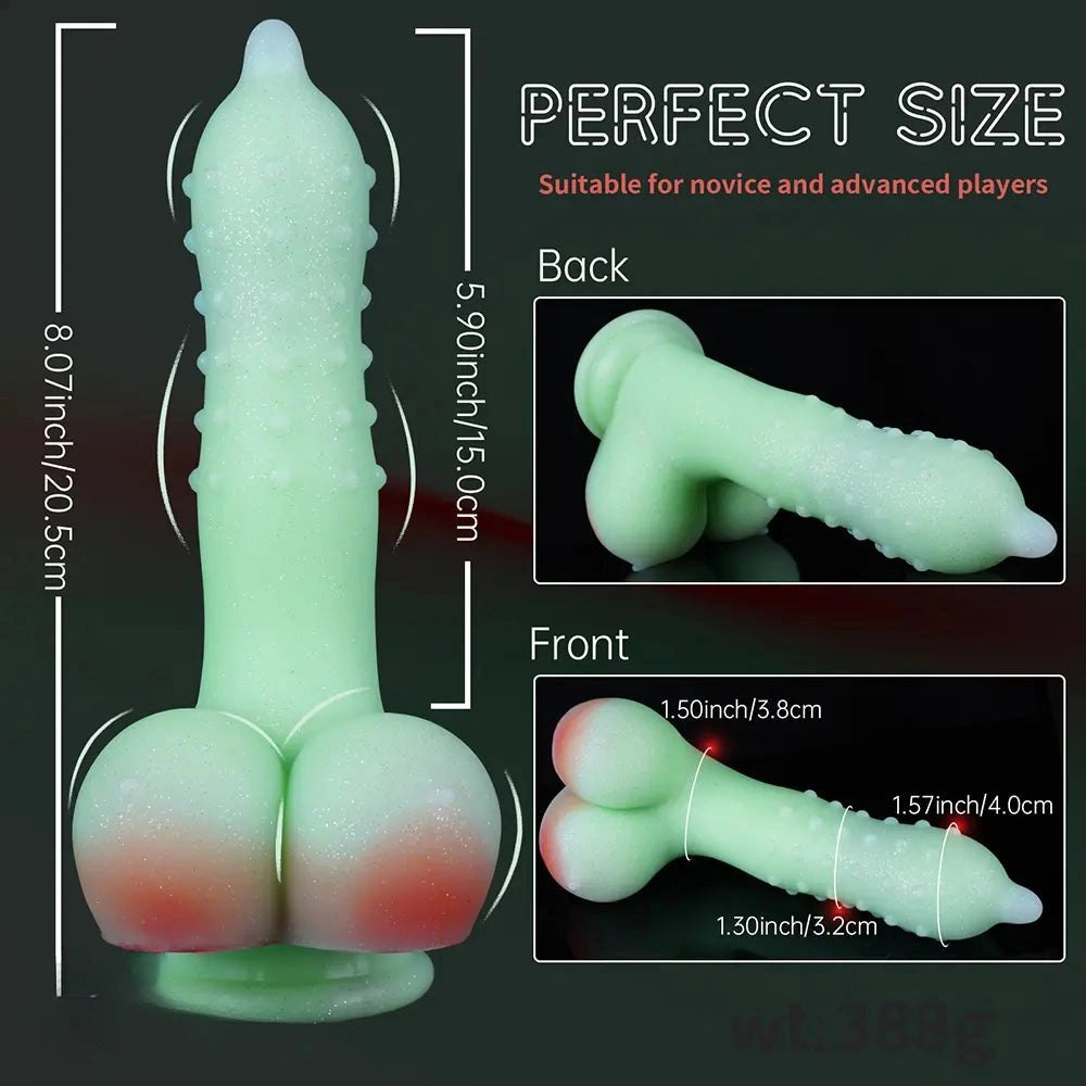 Green glow monster dildo, photo 3