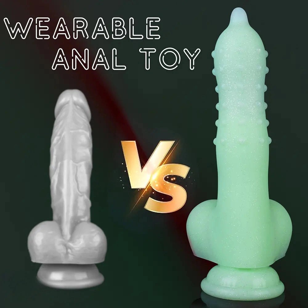 Green glow monster dildo, photo 4