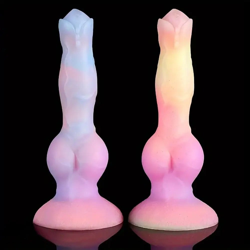 Glow-in-the-dark silicone fantasy dildo, photo 1