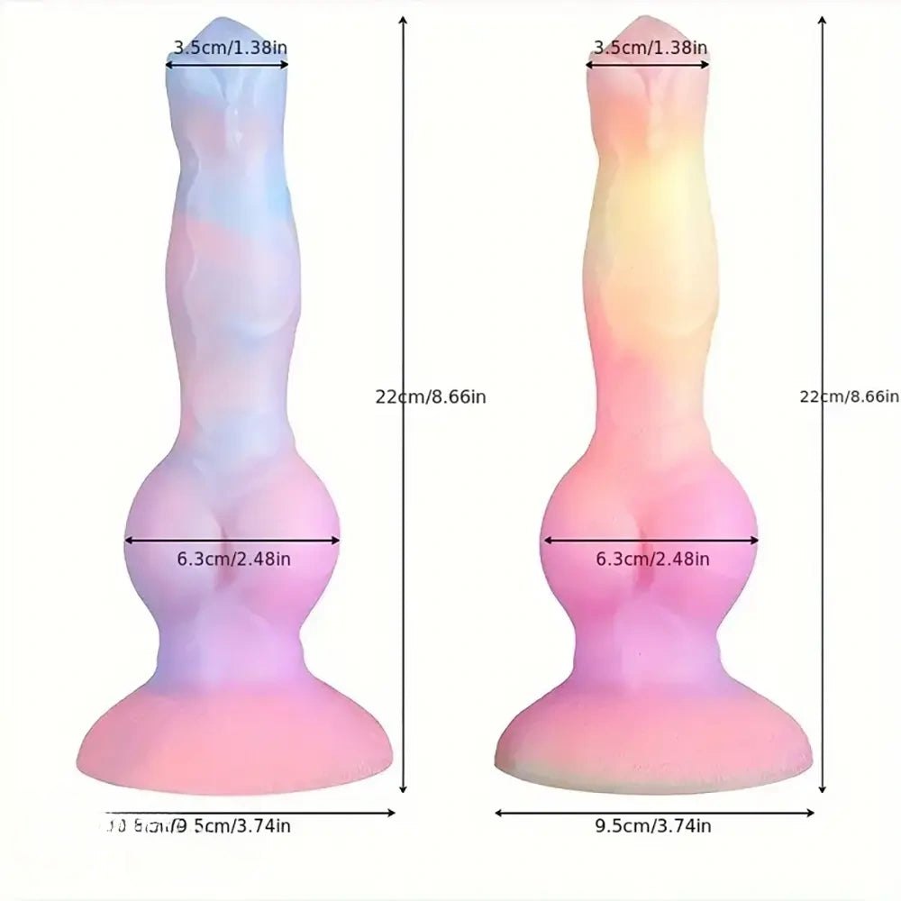 Glow-in-the-dark silicone fantasy dildo, photo 5