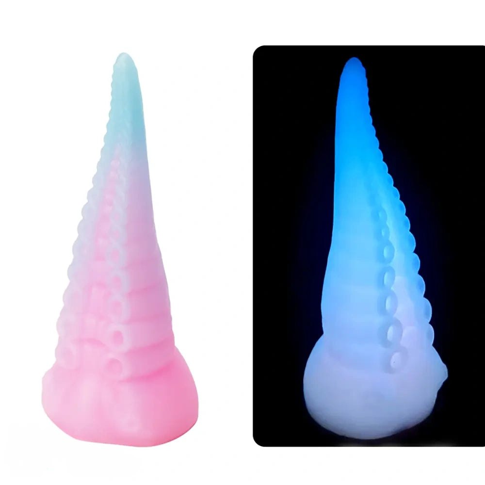Pink and blue glow in the dark tentacle dildo, photo 2