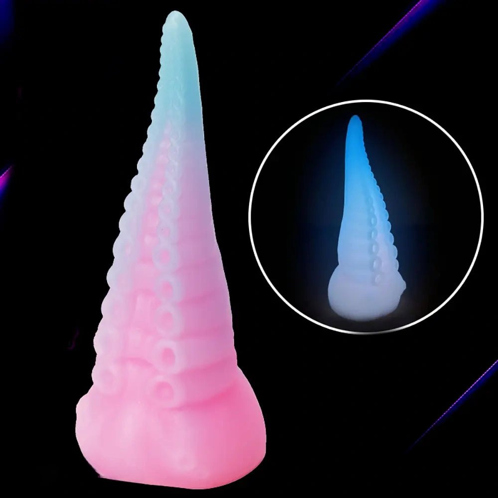 Pink and blue glow in the dark tentacle dildo, photo 3