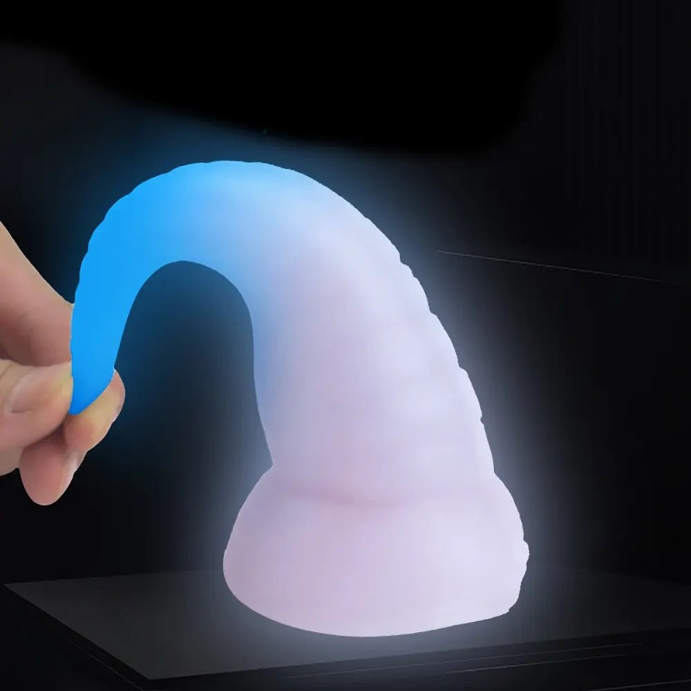 Pink and blue glow in the dark tentacle dildo, photo 4