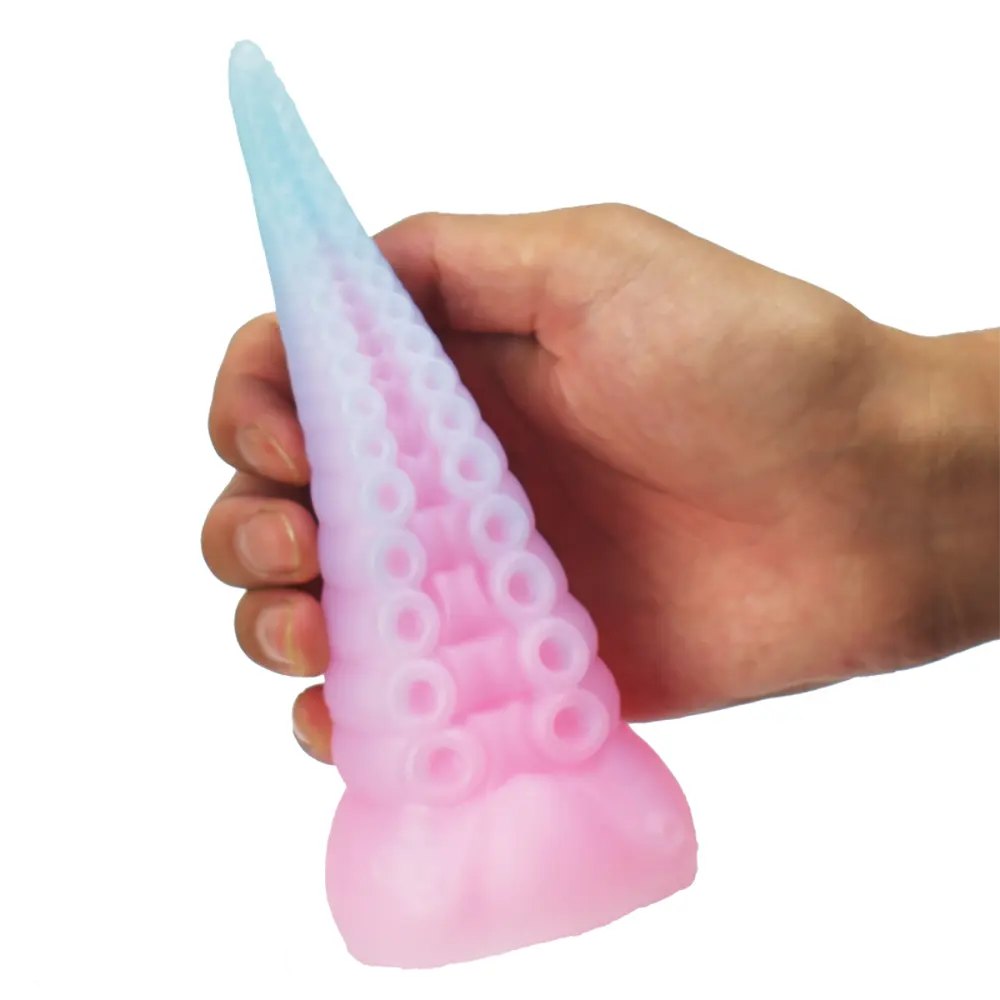 Pink and blue glow in the dark tentacle dildo, photo 5