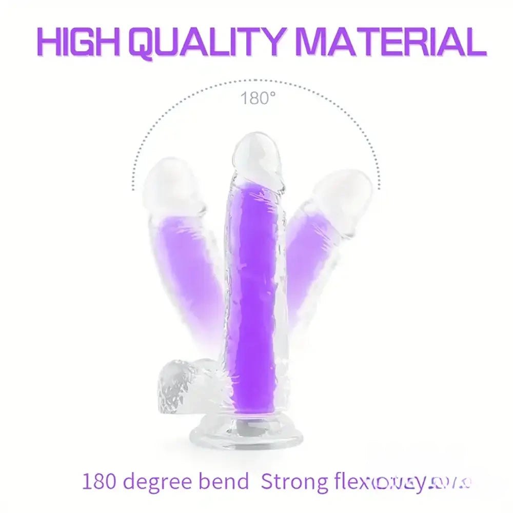 Glow in the dark clear jelly dildo, photo 10