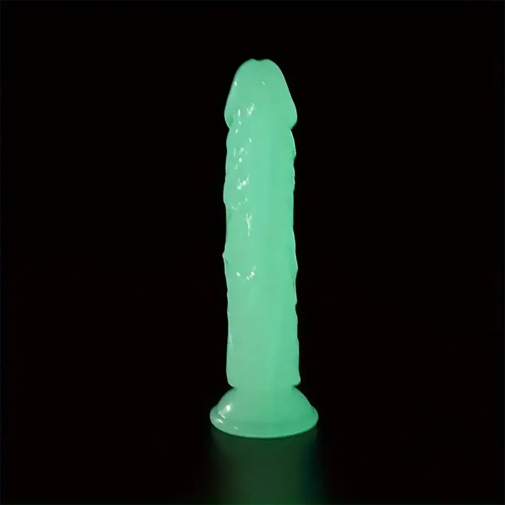 Glow in the dark textured tpe dildo, photo 5