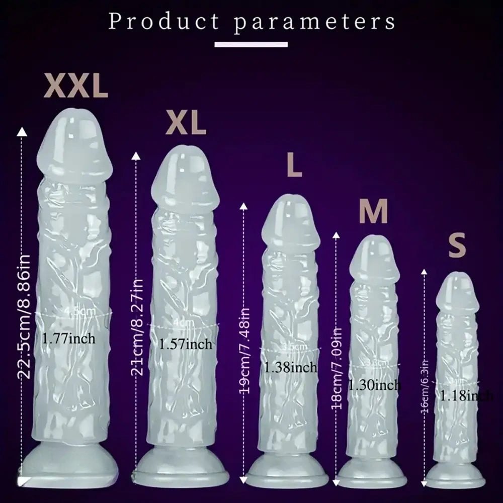 Glow in the dark textured tpe dildo, photo 6