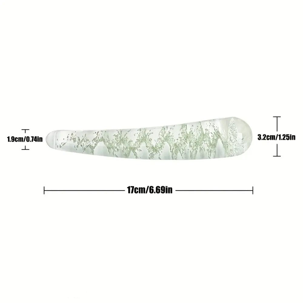 Clear glow-in-the-dark glass dildo, photo 3