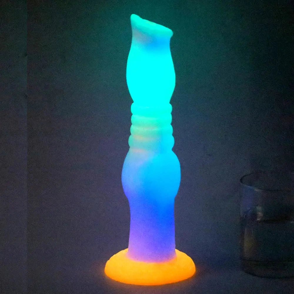 Glow in the dark knot style animal dildo, photo 2