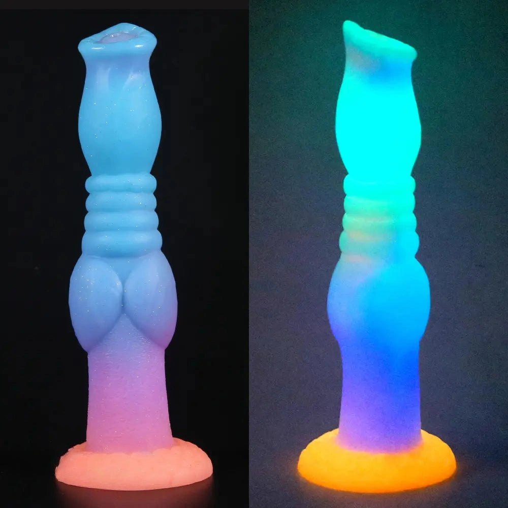 Glow in the dark knot style animal dildo, photo 4