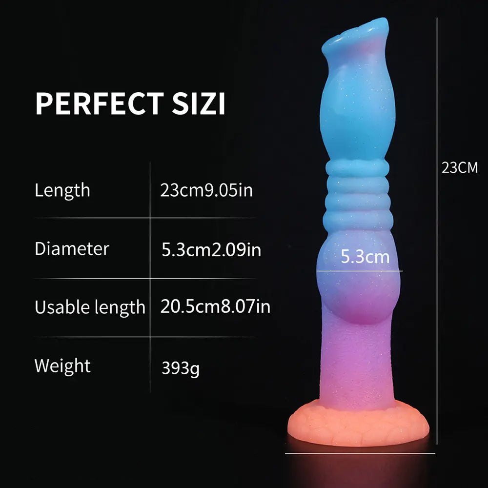Glow in the dark knot style animal dildo, photo 5