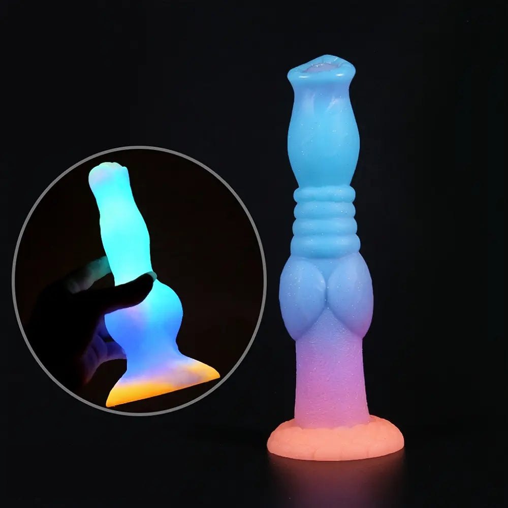 Glow in the dark knot style animal dildo, photo 8