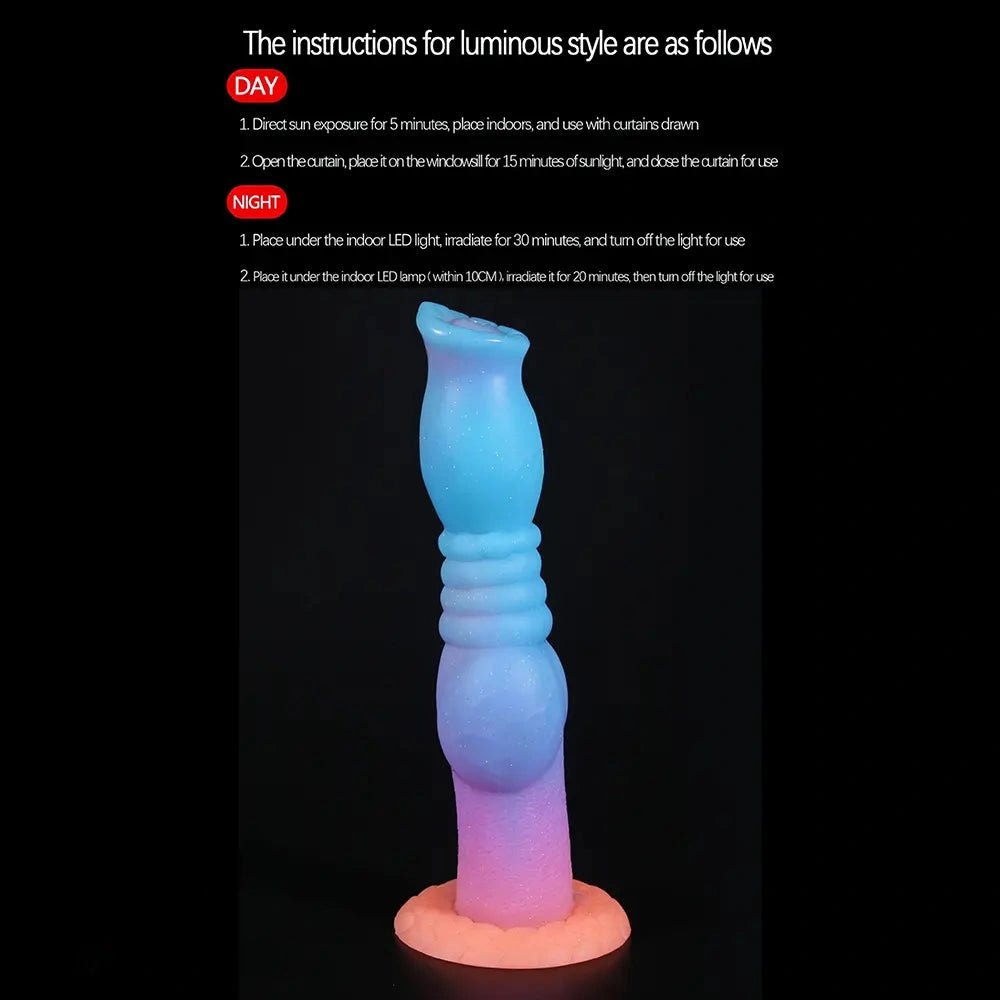 Glow in the dark knot style animal dildo, photo 9