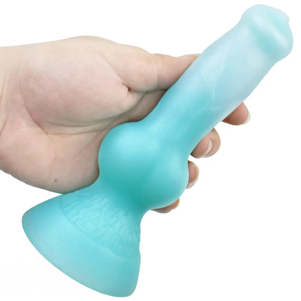 Luminous silicone knotted dog dildo, photo 14