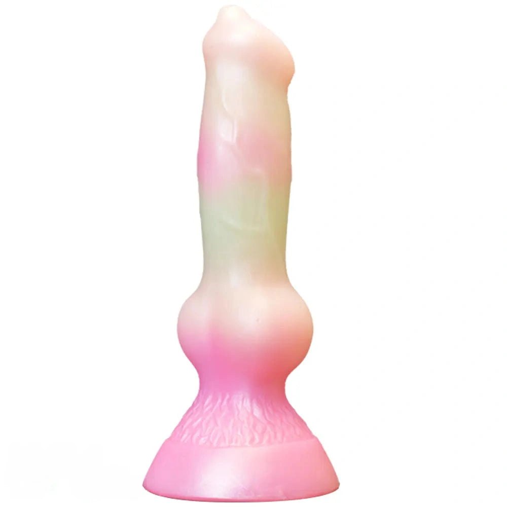 Luminous silicone knotted dog dildo, photo 4