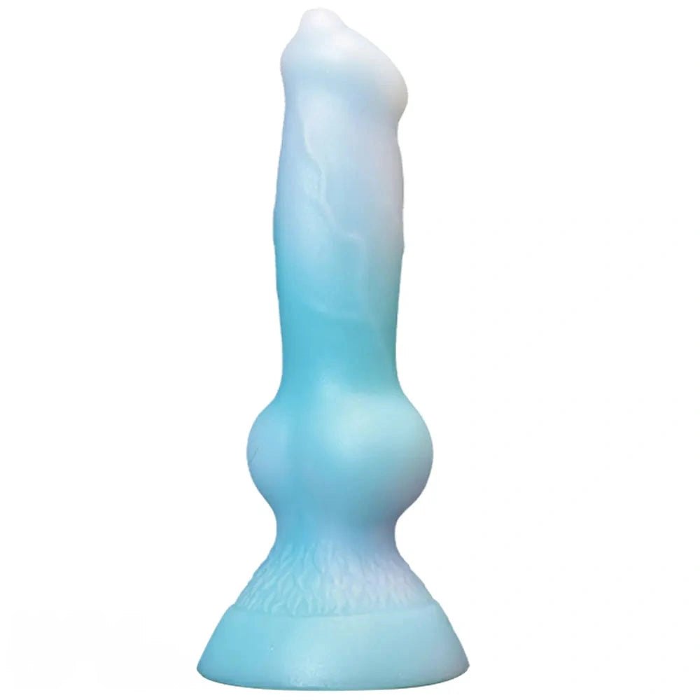 Luminous silicone knotted dog dildo, photo 6