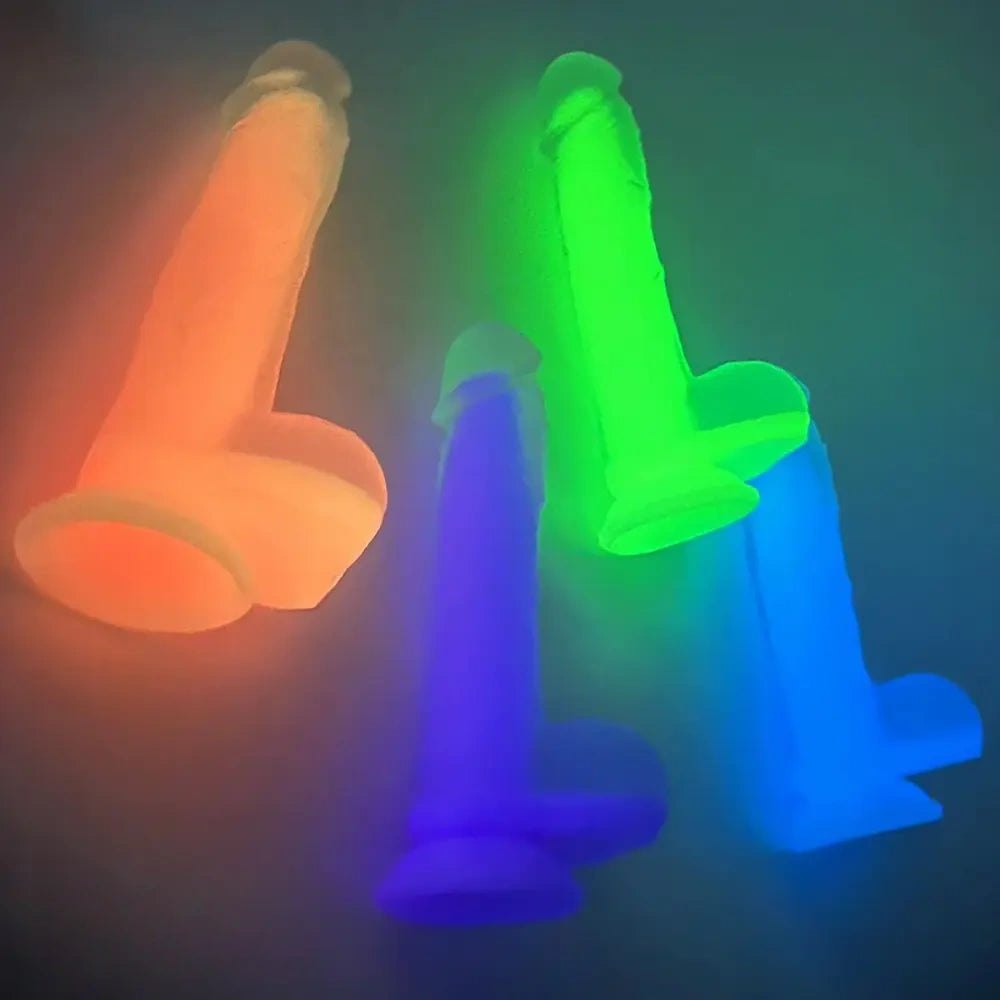 Luminous glow silicone fantasy dildo, photo 11