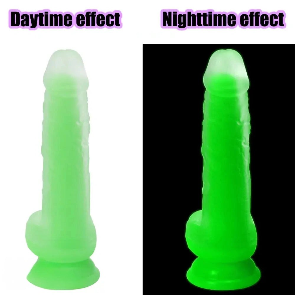 Luminous glow silicone fantasy dildo, photo 13