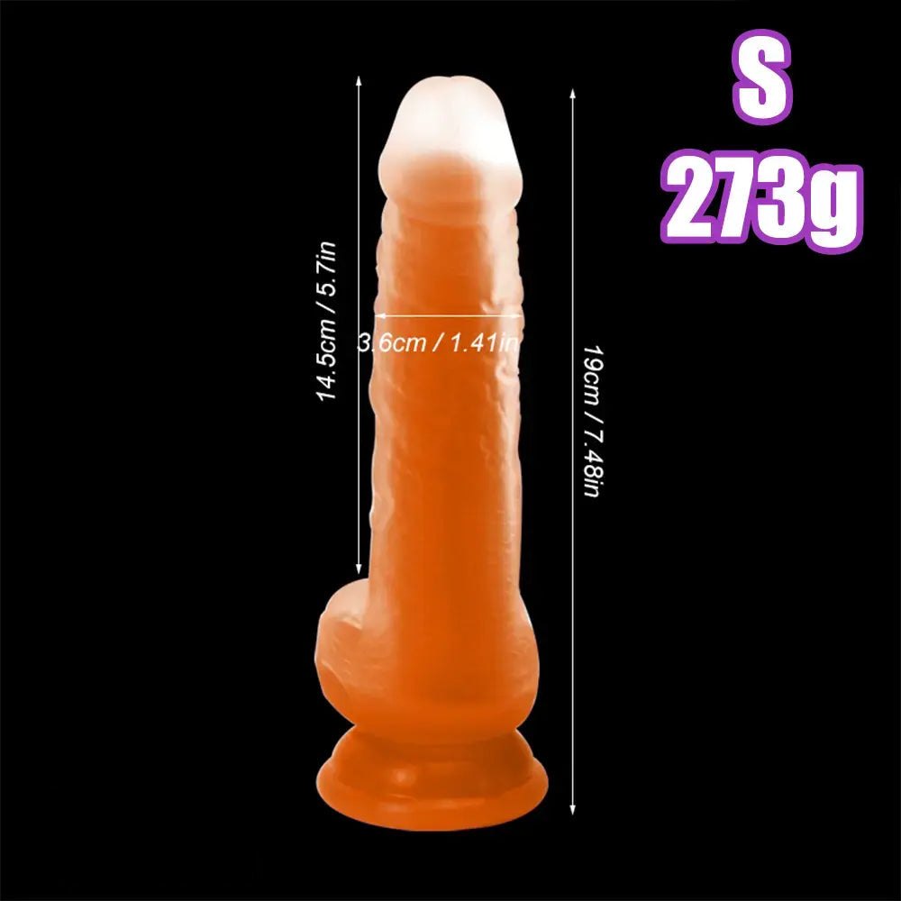 Luminous glow silicone fantasy dildo, photo 4