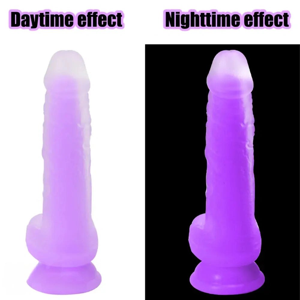 Luminous glow silicone fantasy dildo, photo 6
