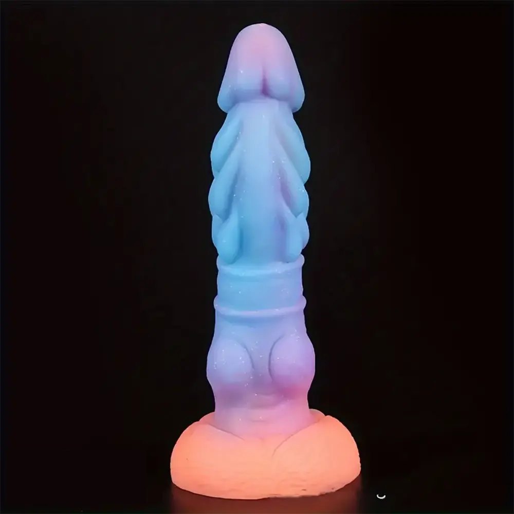Glow in the dark mushroom head knot dildo, photo 1