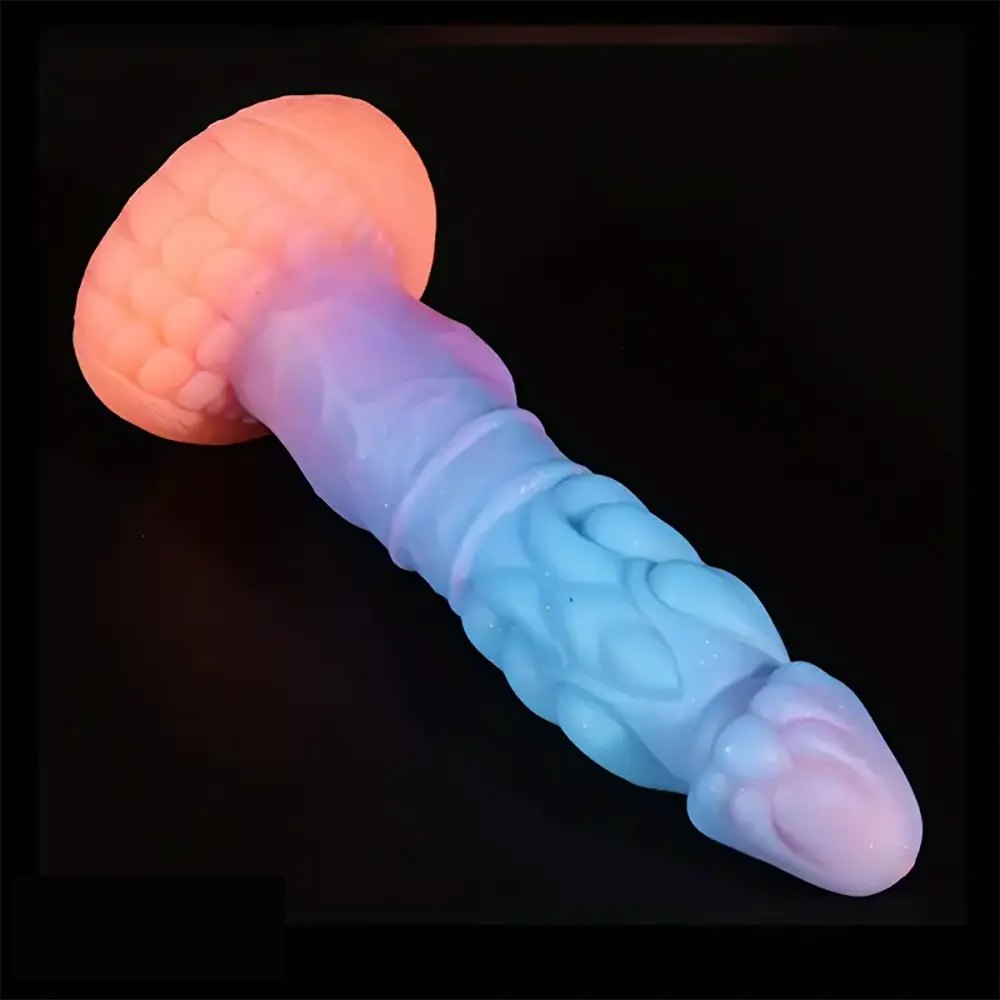 Glow in the dark mushroom head knot dildo, photo 2
