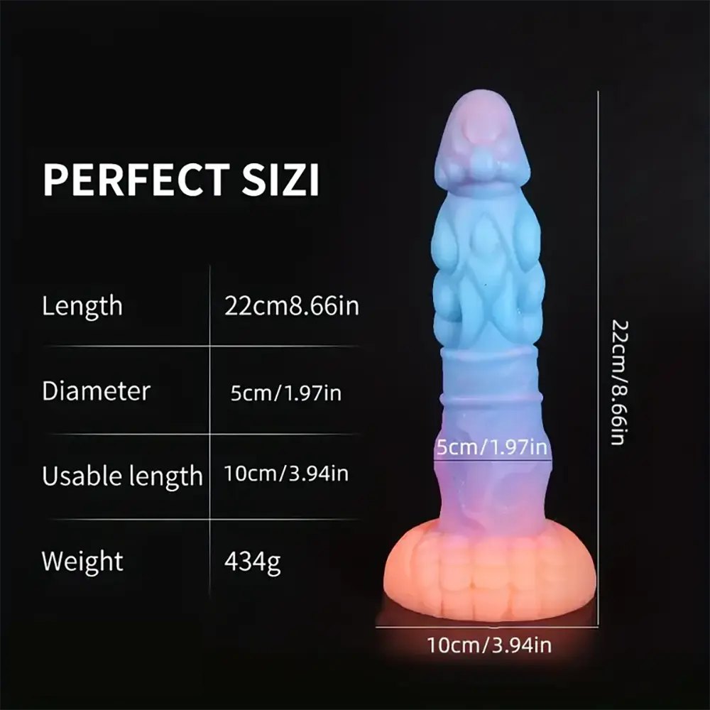 Glow in the dark mushroom head knot dildo, photo 3