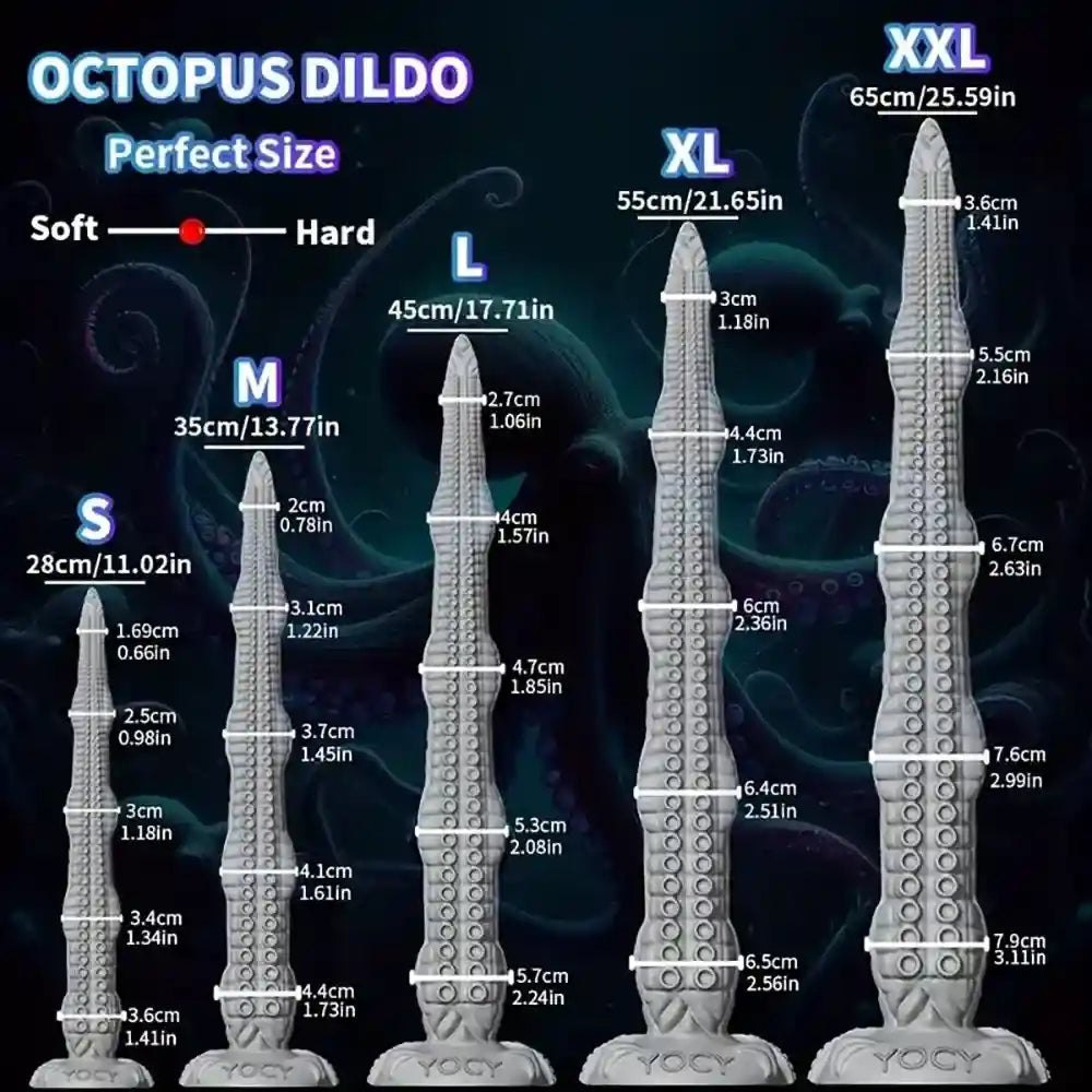 Textured silicone tentacle fantasy dildo, photo 13