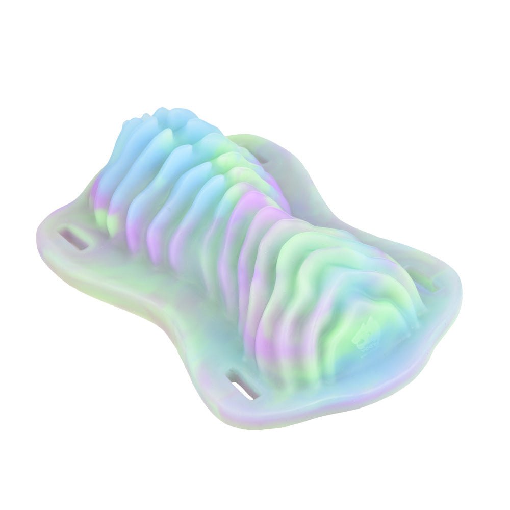 Glow-in-the-dark ribbed wearable cushion vibrator, photo 1