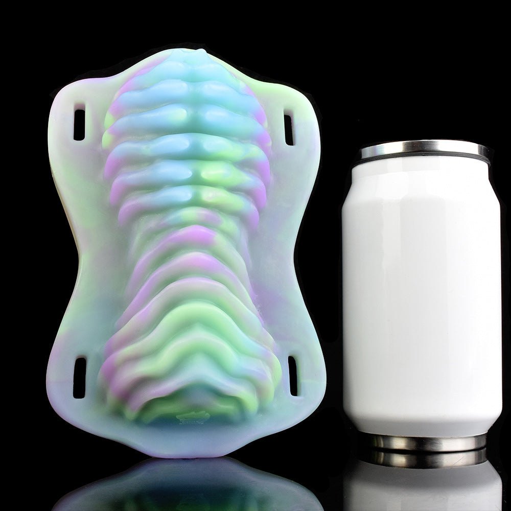 Glow-in-the-dark ribbed wearable cushion vibrator, photo 2