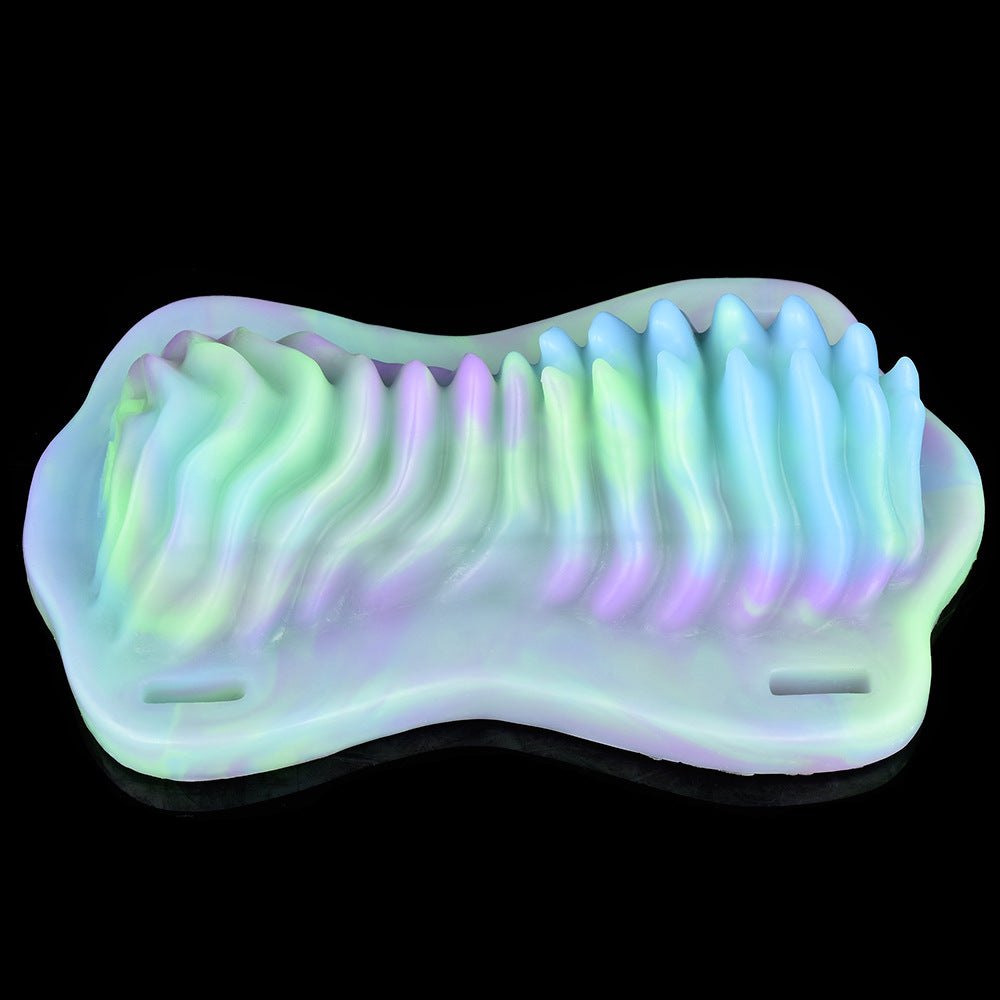 Glow-in-the-dark ribbed wearable cushion vibrator, photo 3