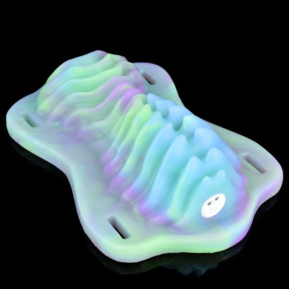 Glow-in-the-dark ribbed wearable cushion vibrator, photo 4