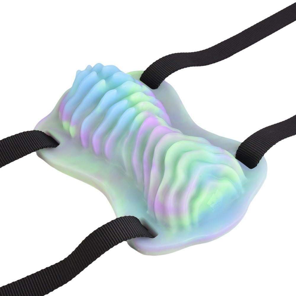 Glow-in-the-dark ribbed wearable cushion vibrator, photo 6