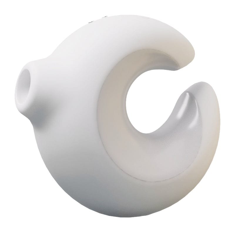 White glowing clitoral suction vibrator, photo 6